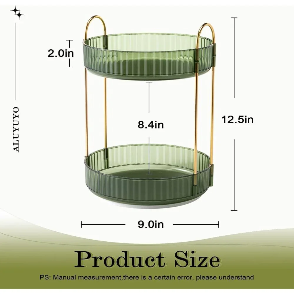 Women's Rotating Makeup Organizer, 360° Spinning Makeup Storage Holder